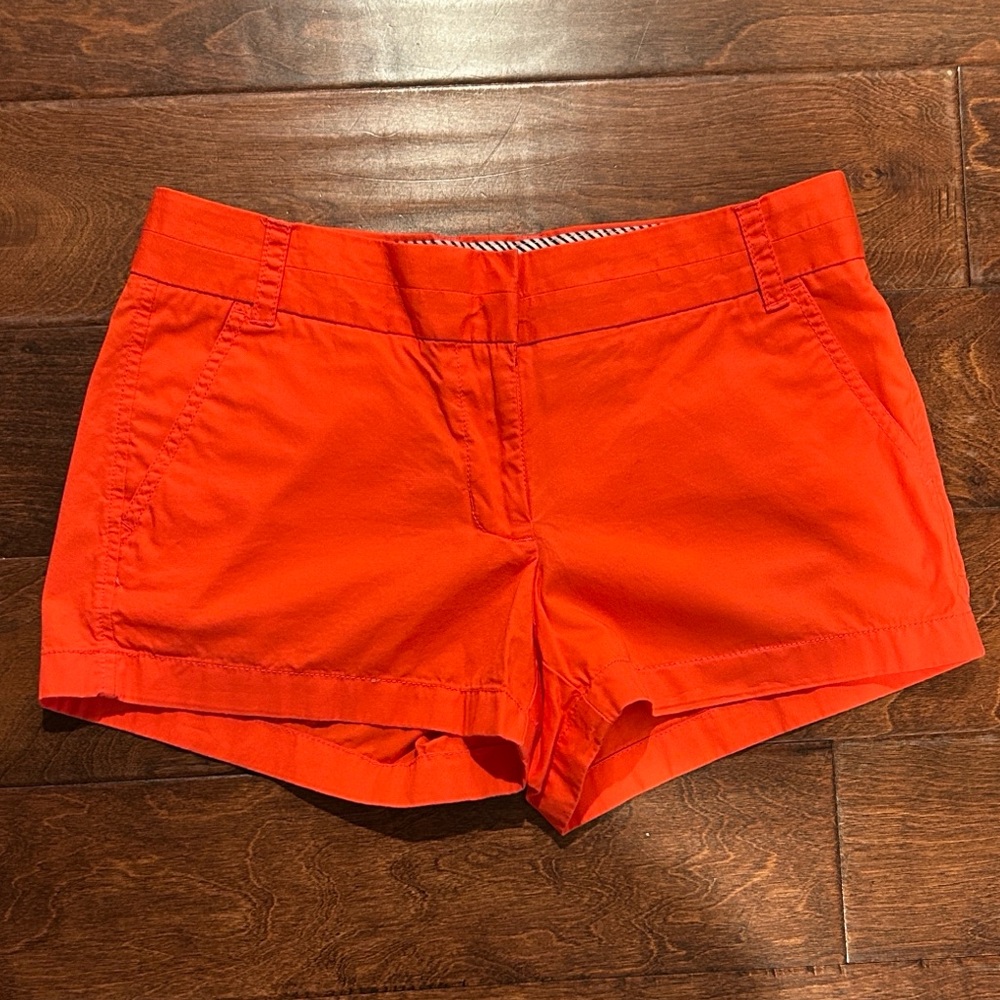 J. Crew Dark Orange Cotton Chino Shorts